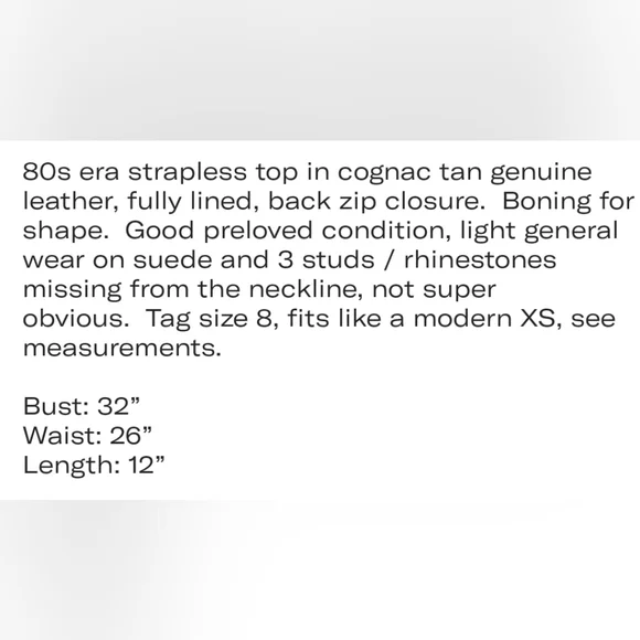 Vintage 1980s leather corset bustier - Picture 5 of 5